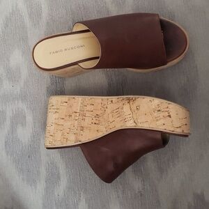 Fabio Rusconi Brown wedge shoes size 37. US size 7